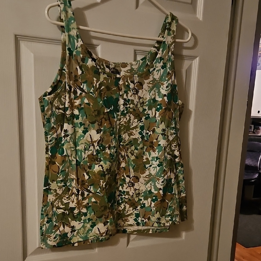 Basic Editions Multicolor Floral Women's Tank Top